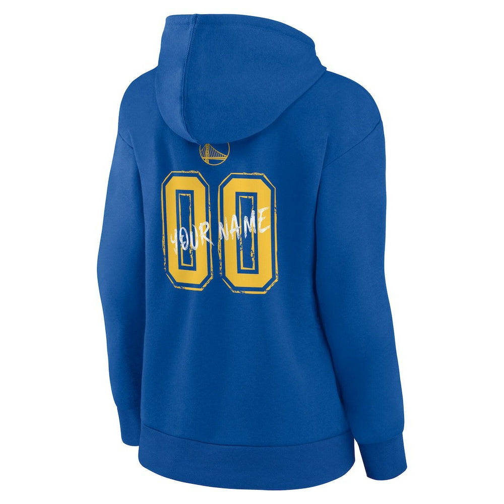 Golden State Warriors Women's Hustle Custom Pullover Hoodie sale - Royal outlet