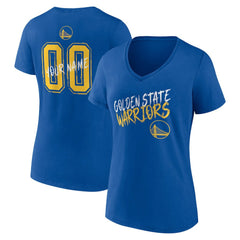 Golden State Warriors Women's Hustle Custom V-Neck T-Shirt sale - Royal for sale