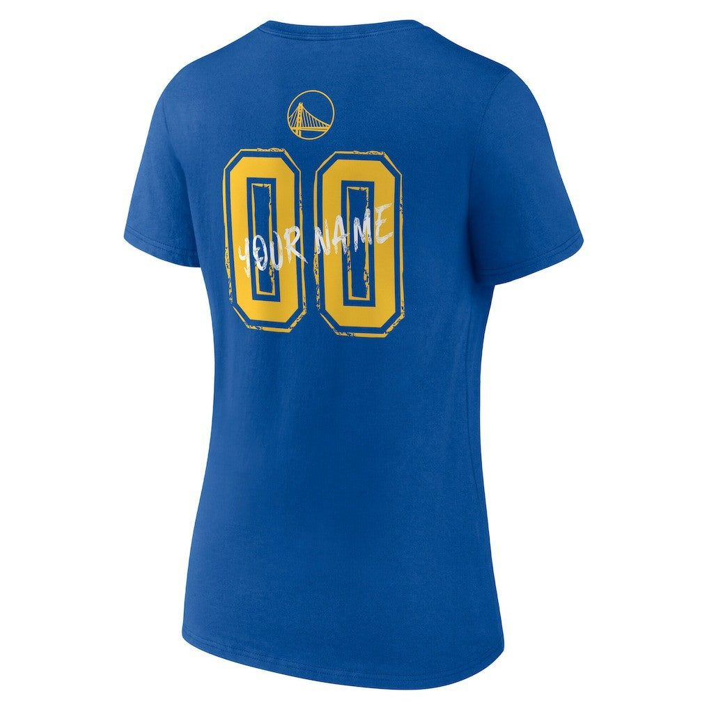 Golden State Warriors Women's Hustle Custom V-Neck T-Shirt sale - Royal for sale