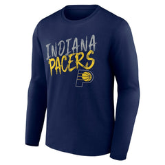 Indiana Pacers Hustle Custom Long Sleeve T-Shirt - Navy discount