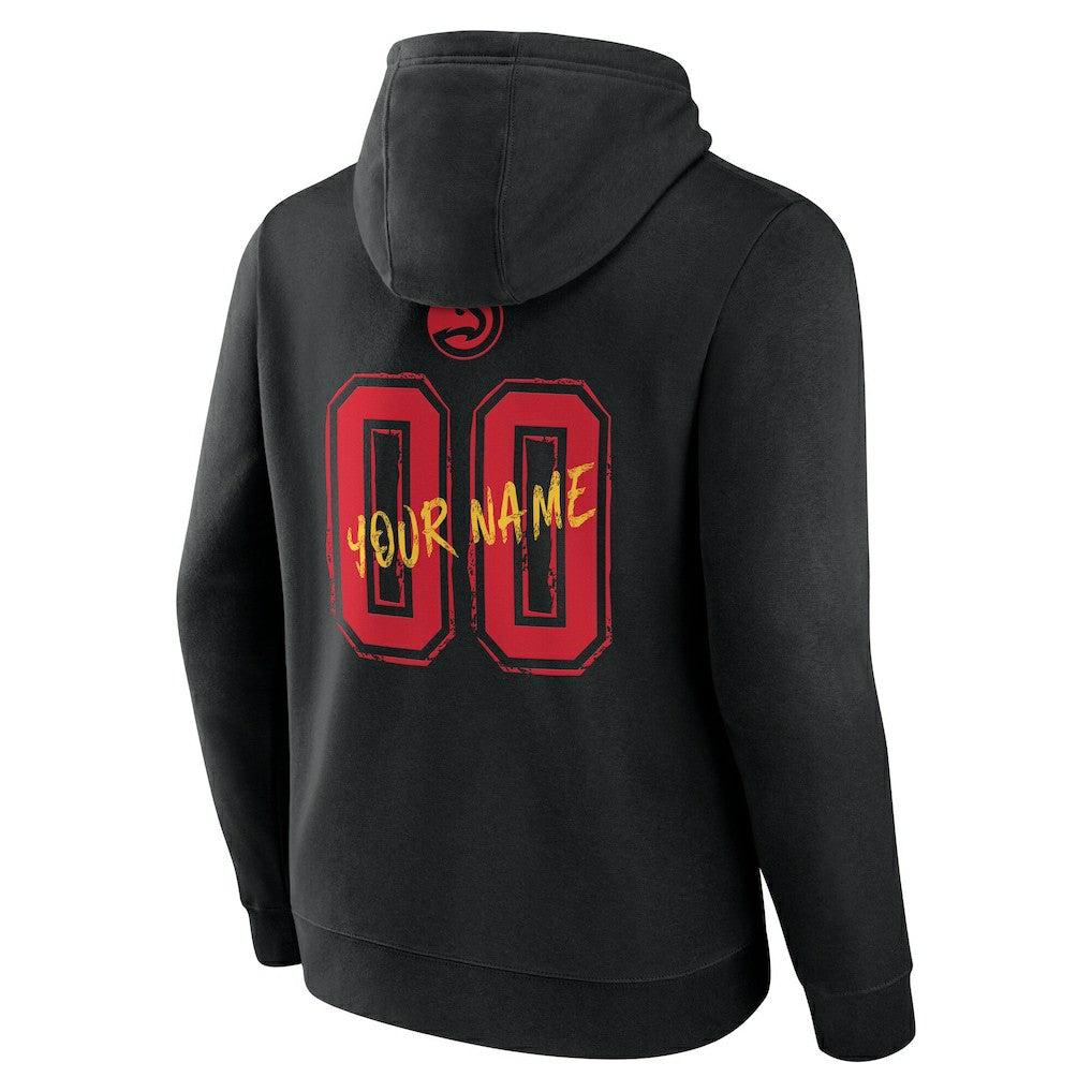 Atlanta Hawks Hustle Custom Pullover Hoodie - Black outlet
