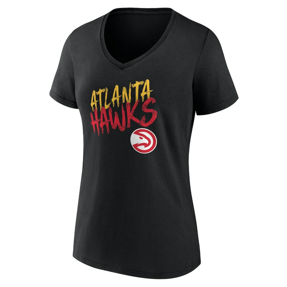 Atlanta Hawks Women's Hustle Custom V-Neck T-Shirt - Black for sale