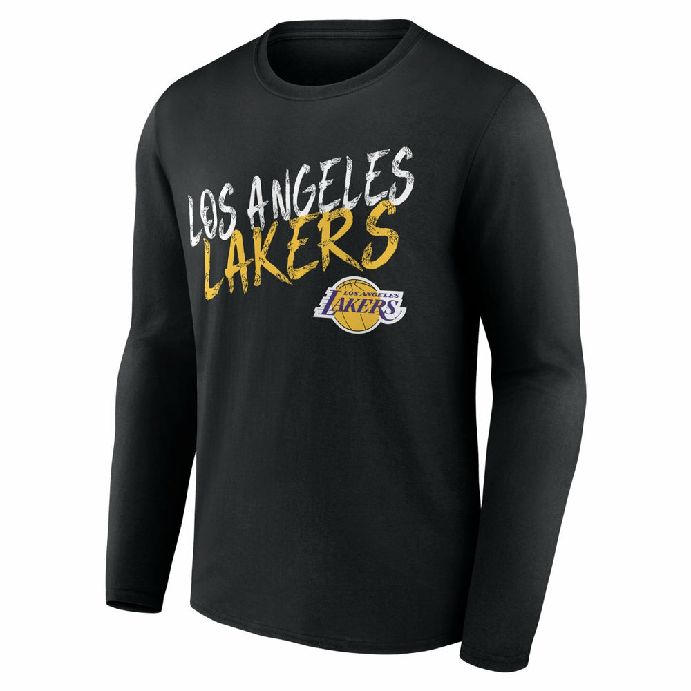 Los Angeles Lakers Hustle Custom Long Sleeve T-Shirt - Black cheap