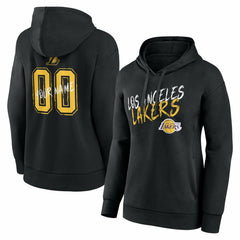 Los Angeles Lakers Women's Hustle Custom Pullover Hoodie - Black outlet