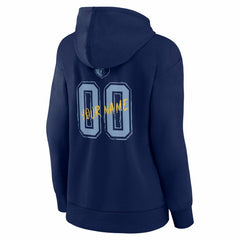 Memphis Grizzlies Women's Hustle Custom Pullover Hoodie - Navy cheap