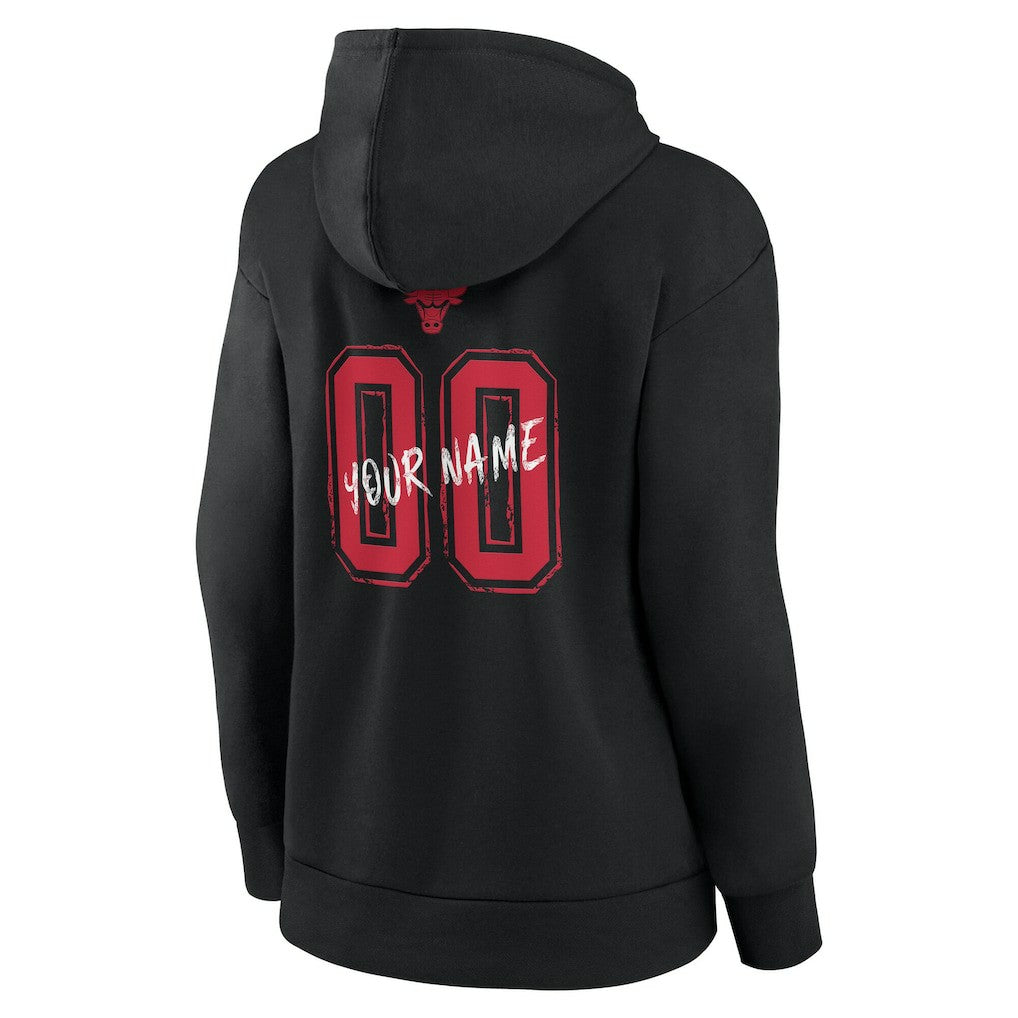 Chicago Bulls Women's Hustle Custom Pullover Hoodie sale - Black shop