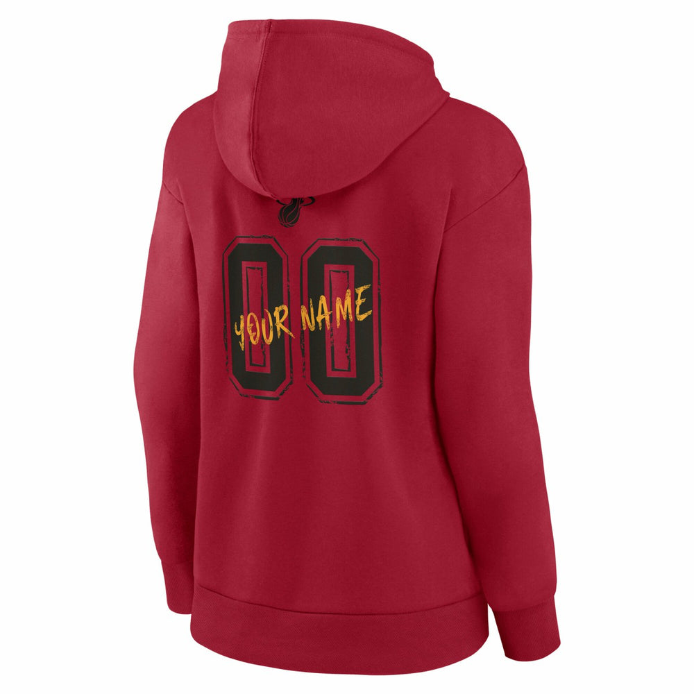 Miami Heat Women's Hustle Custom Pullover Hoodie - Red shop