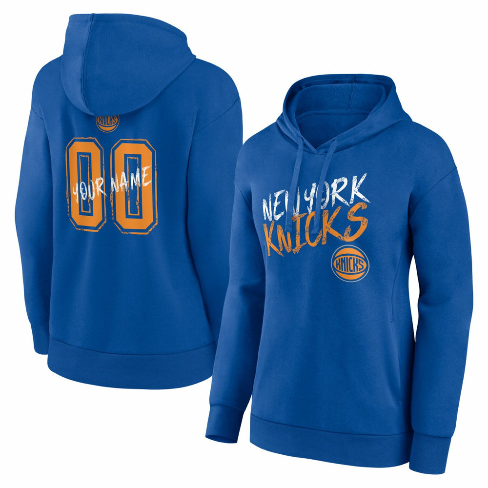 New York Knicks Women's Hustle Custom Pullover Hoodie - Blue for sale