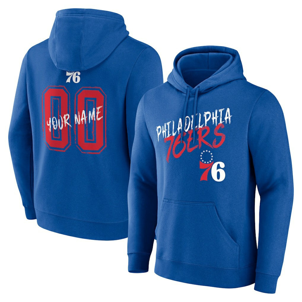 Philadelphia 76ers Hustle Custom Pullover Hoodie - Royal sale