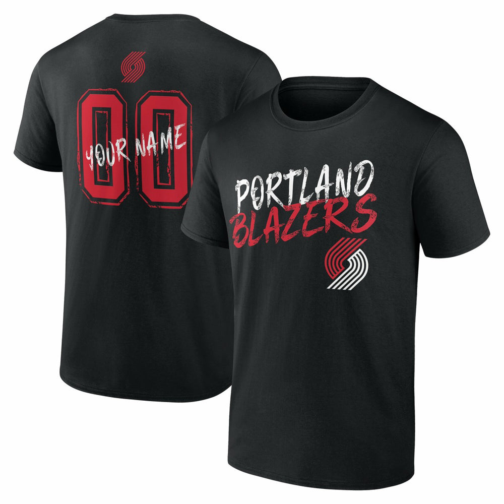 Portland Trail Blazers Hustle Custom T-Shirt - Black on sale