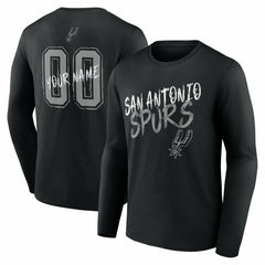 San Antonio Spurs Hustle Custom Long Sleeve T-Shirt - Black cheap