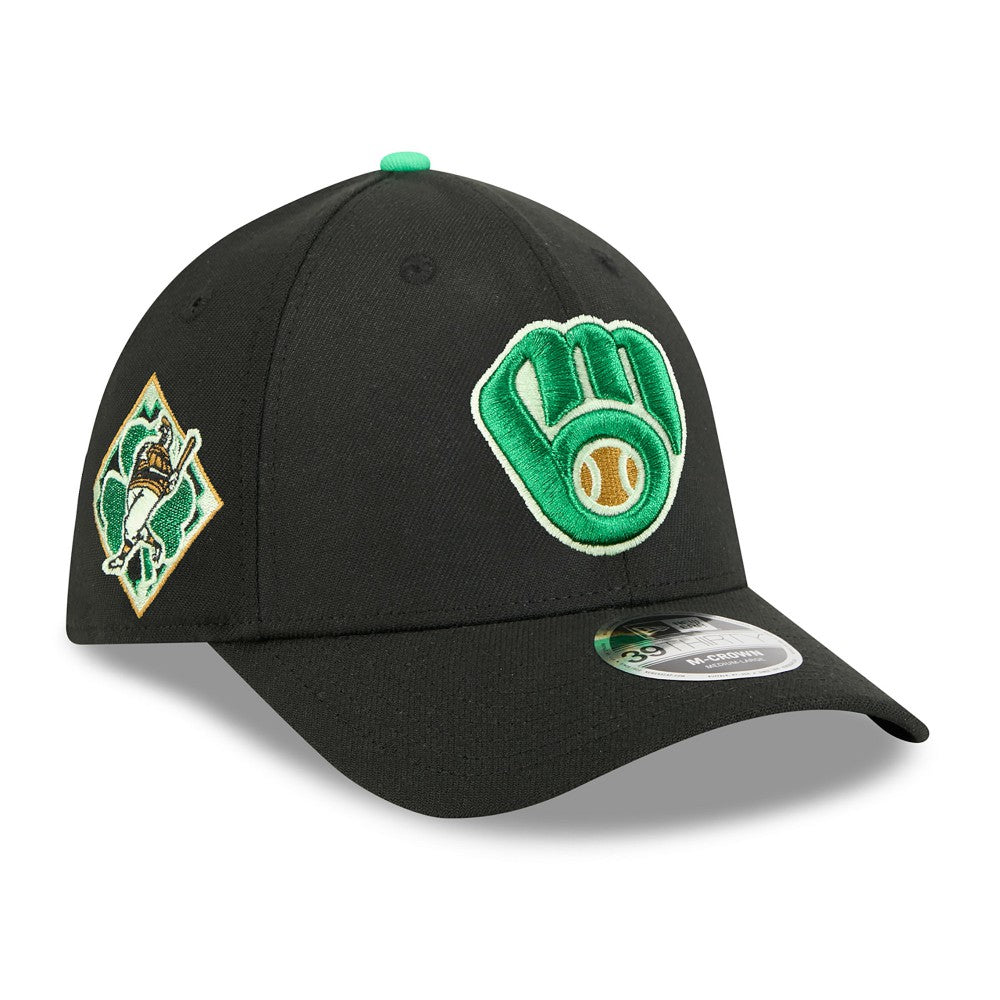 Milwaukee Brewers 2026 St. Patrick's Day 39THIRTY Flex Hat Black