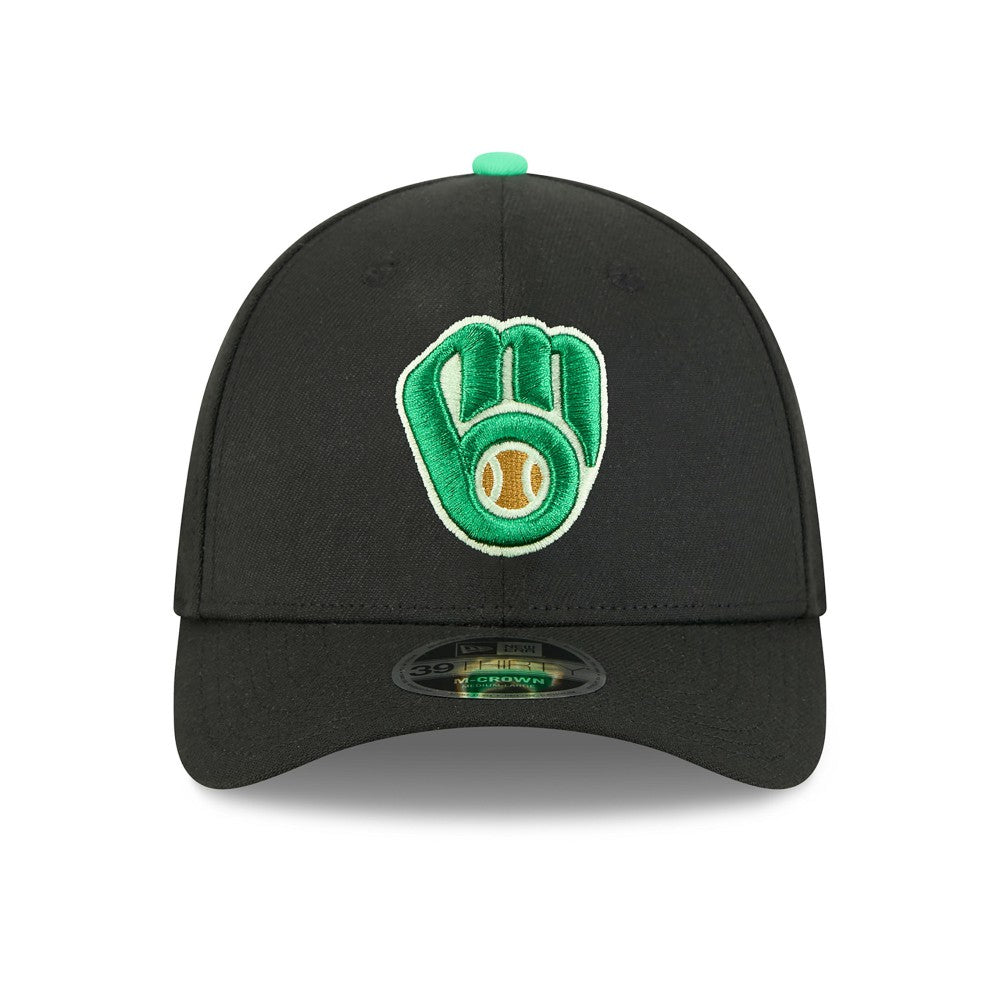 Milwaukee Brewers 2026 St. Patrick's Day 39THIRTY Flex Hat Black
