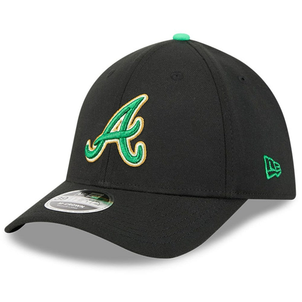 Atlanta Braves 2026 St. Patrick's Day 39THIRTY Flex Hat Black
