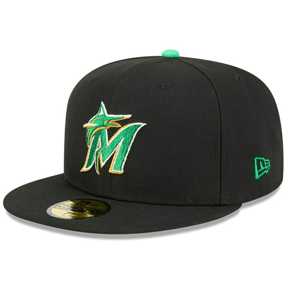 Miami Marlins 2026 St. Patrick's Day 59FIFTY Fitted Hat Black