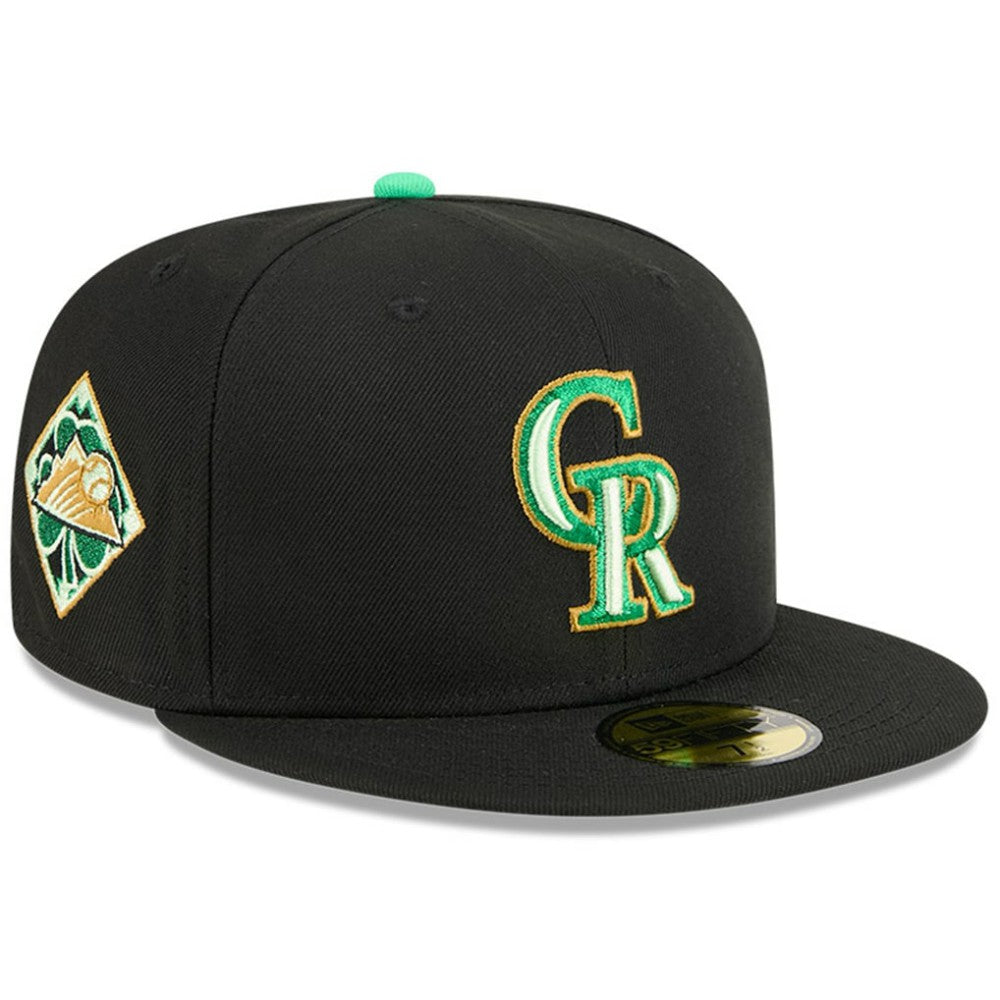 Colorado Rockies 2026 St. Patrick's Day 59FIFTY Fitted Hat Black
