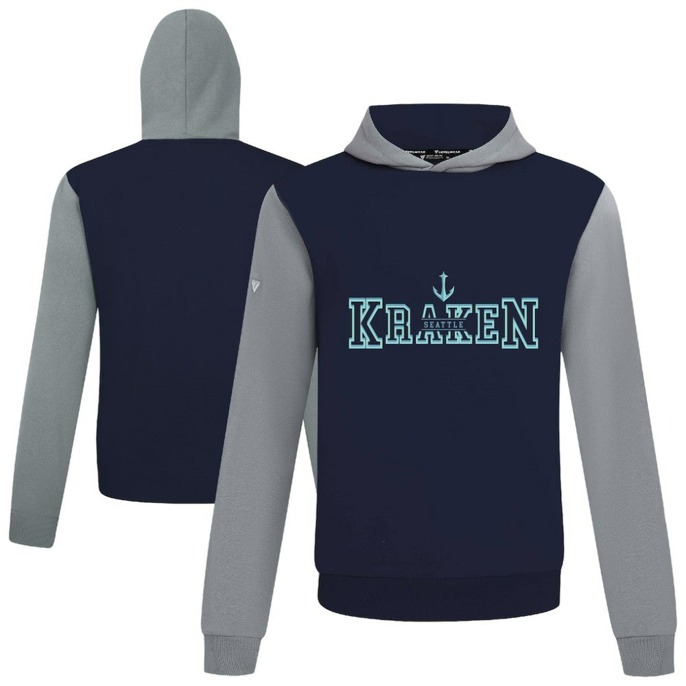 Seattle Kraken Levelwear Ultimate Journey Pullover Hoodie - Deep Sea Blue/Gray Hoodies