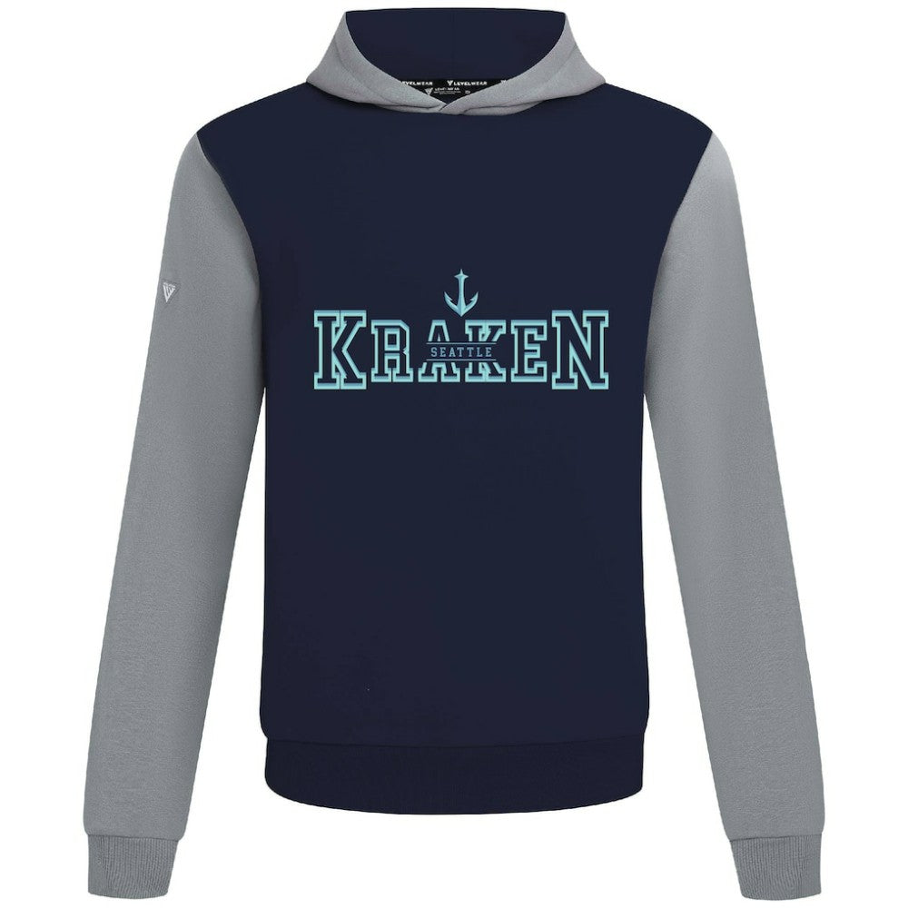 Seattle Kraken Levelwear Ultimate Journey Pullover Hoodie - Deep Sea Blue/Gray Hoodies