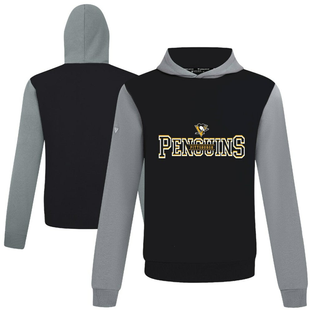 Pittsburgh Penguins Levelwear Ultimate Journey Pullover Hoodie - Black/Gray Hoodies