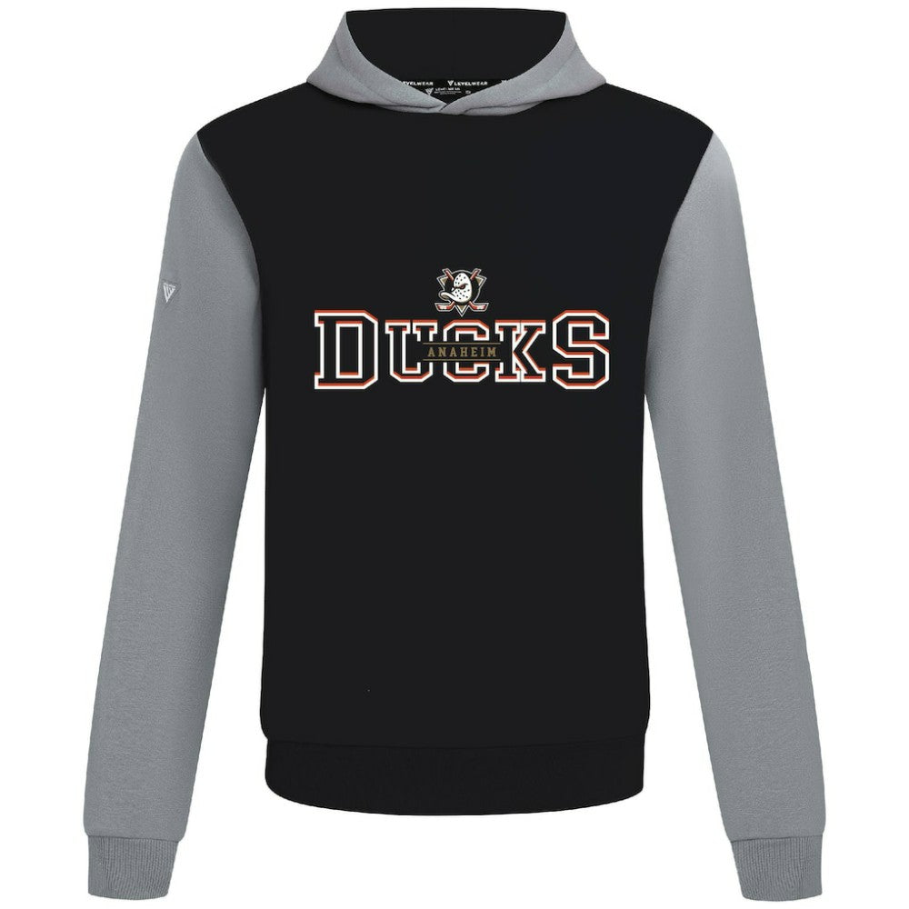 Anaheim Ducks Levelwear Ultimate Journey Pullover Hoodie - Black/Gray Hoodies