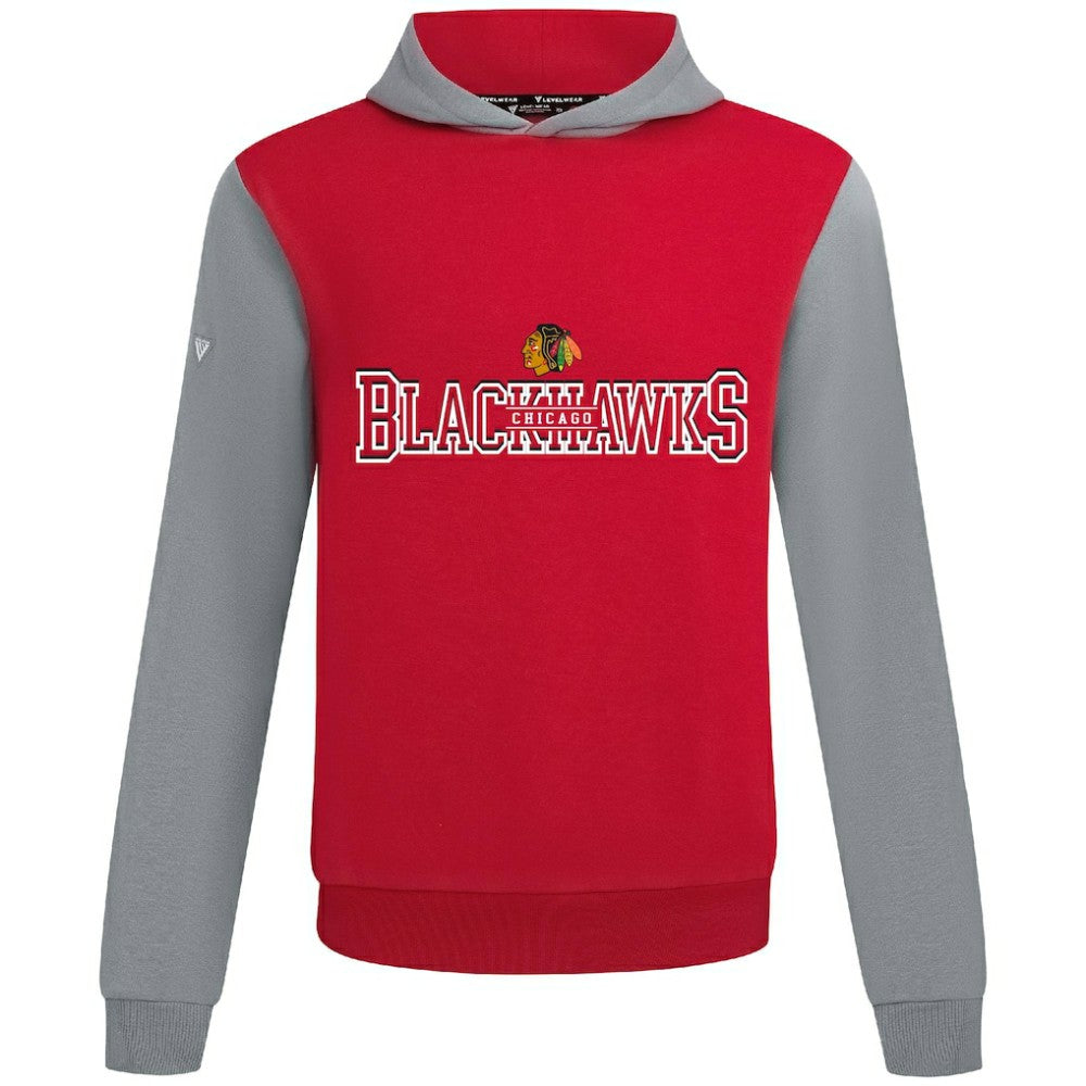 Chicago Blackhawks Levelwear Ultimate Journey Pullover Hoodie - Red/Gray Hoodies