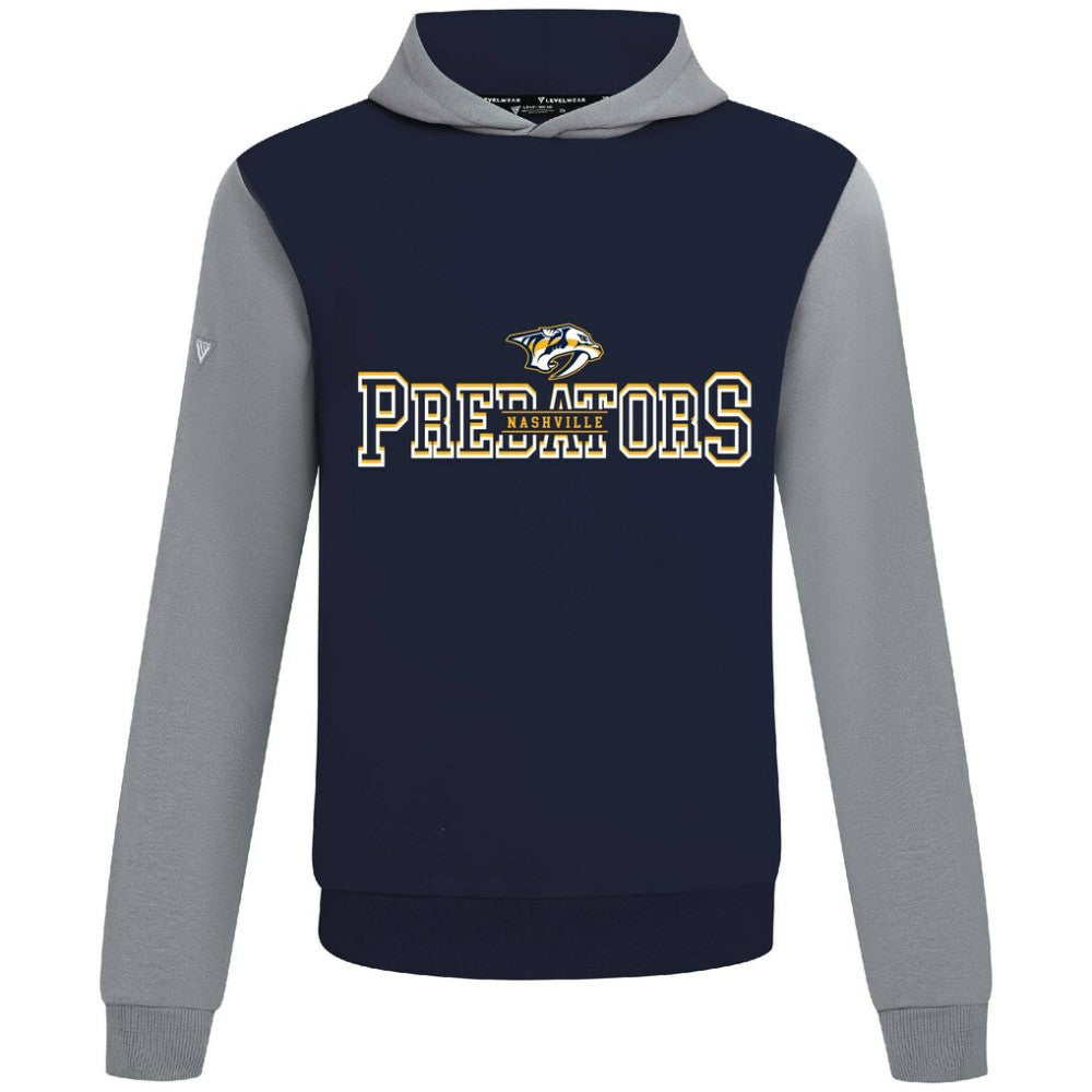 Nashville Predators Levelwear Ultimate Journey Pullover Hoodie - Navy/Gray Hoodies