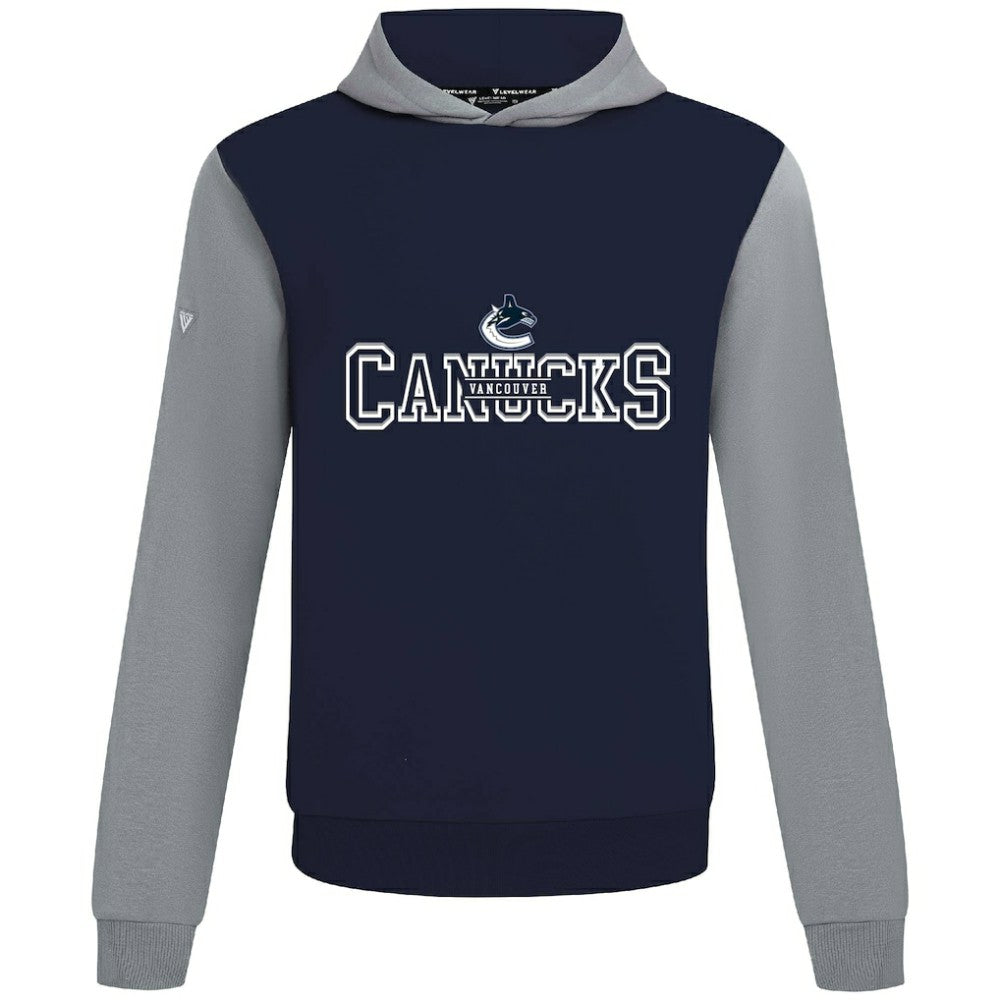 Vancouver Canucks Levelwear Ultimate Journey Pullover Hoodie - Navy/Gray Hoodies