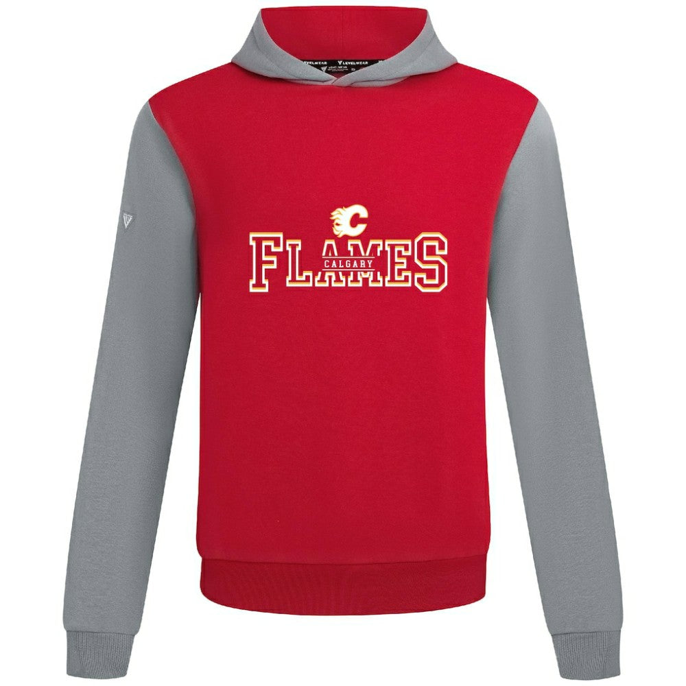 Calgary Flames Levelwear Ultimate Journey Pullover Hoodie - Red/Gray Hoodies