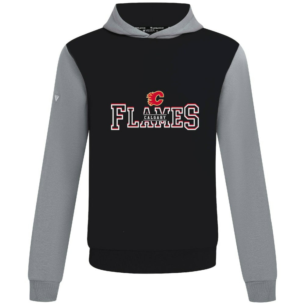 Calgary Flames Levelwear Ultimate Journey Pullover Hoodie - Black/Gray Hoodies