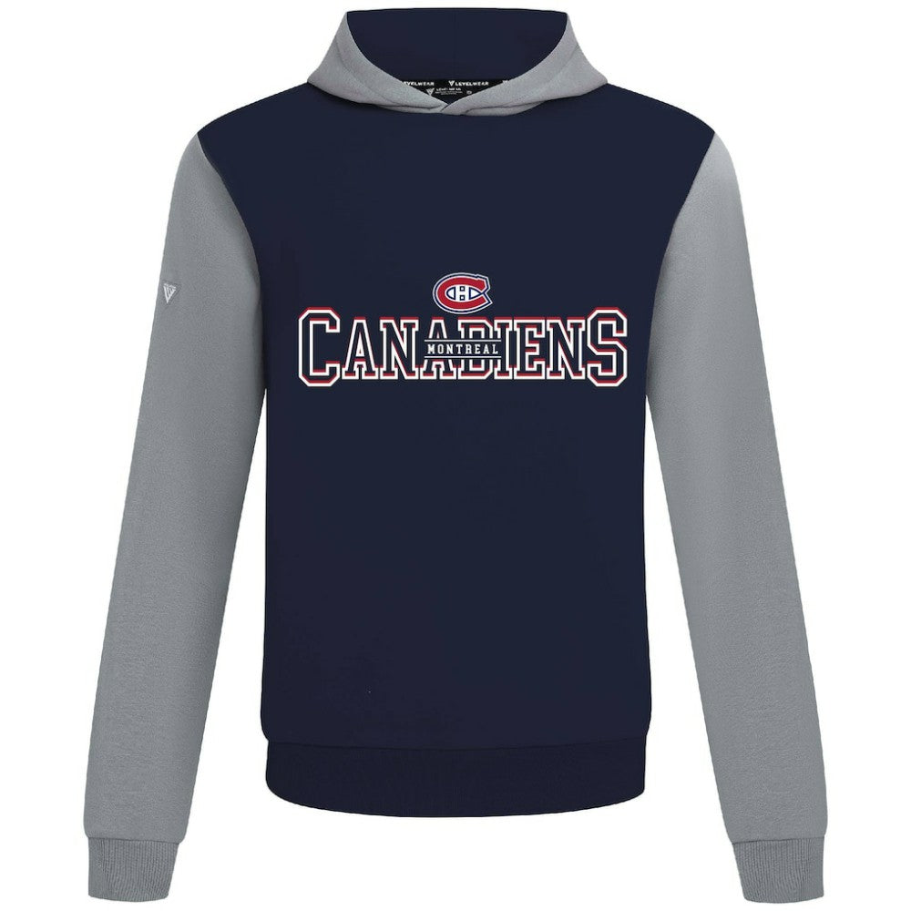 Montreal Canadiens Levelwear Ultimate Journey Pullover Hoodie - Navy/Gray Hoodies