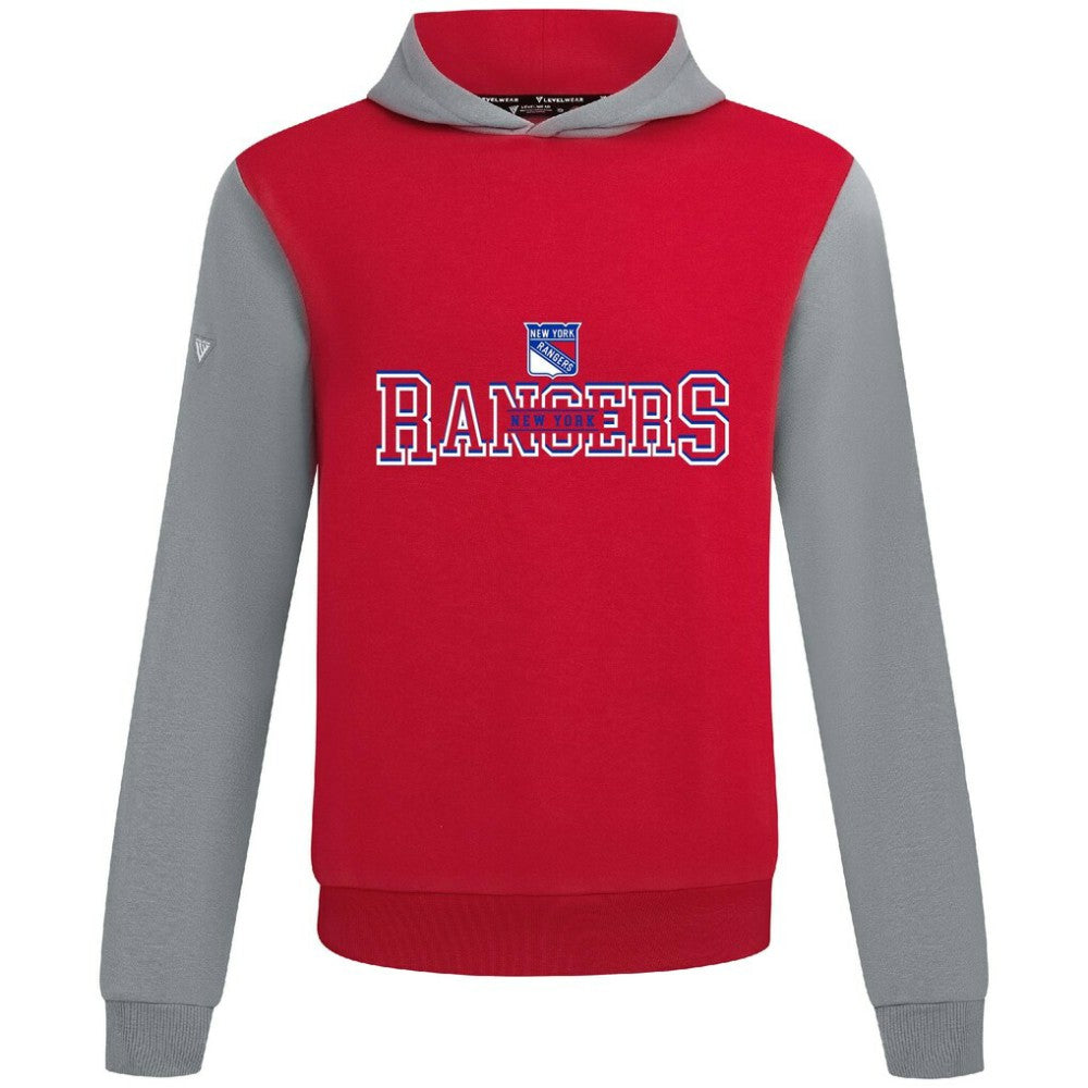 New York Rangers Levelwear Ultimate Journey Pullover Hoodie - Red/Gray Hoodies