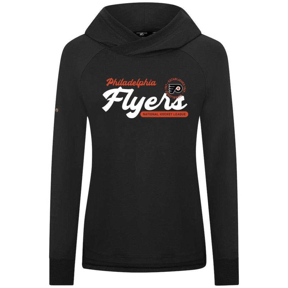 Philadelphia Flyers Levelwear Women's Slender Monument Raglan Pullover Hoodie - Black Hoodies
