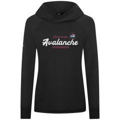 Colorado Avalanche Levelwear Women's Slender Monument Raglan Pullover Hoodie - Black Hoodies