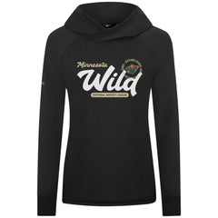 Minnesota Wild Levelwear Women's Slender Monument Raglan Pullover Hoodie - Black Hoodies
