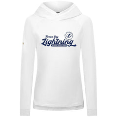Tampa Bay Lightning Levelwear Women's Slender Monument Raglan Pullover Hoodie - White Hoodies