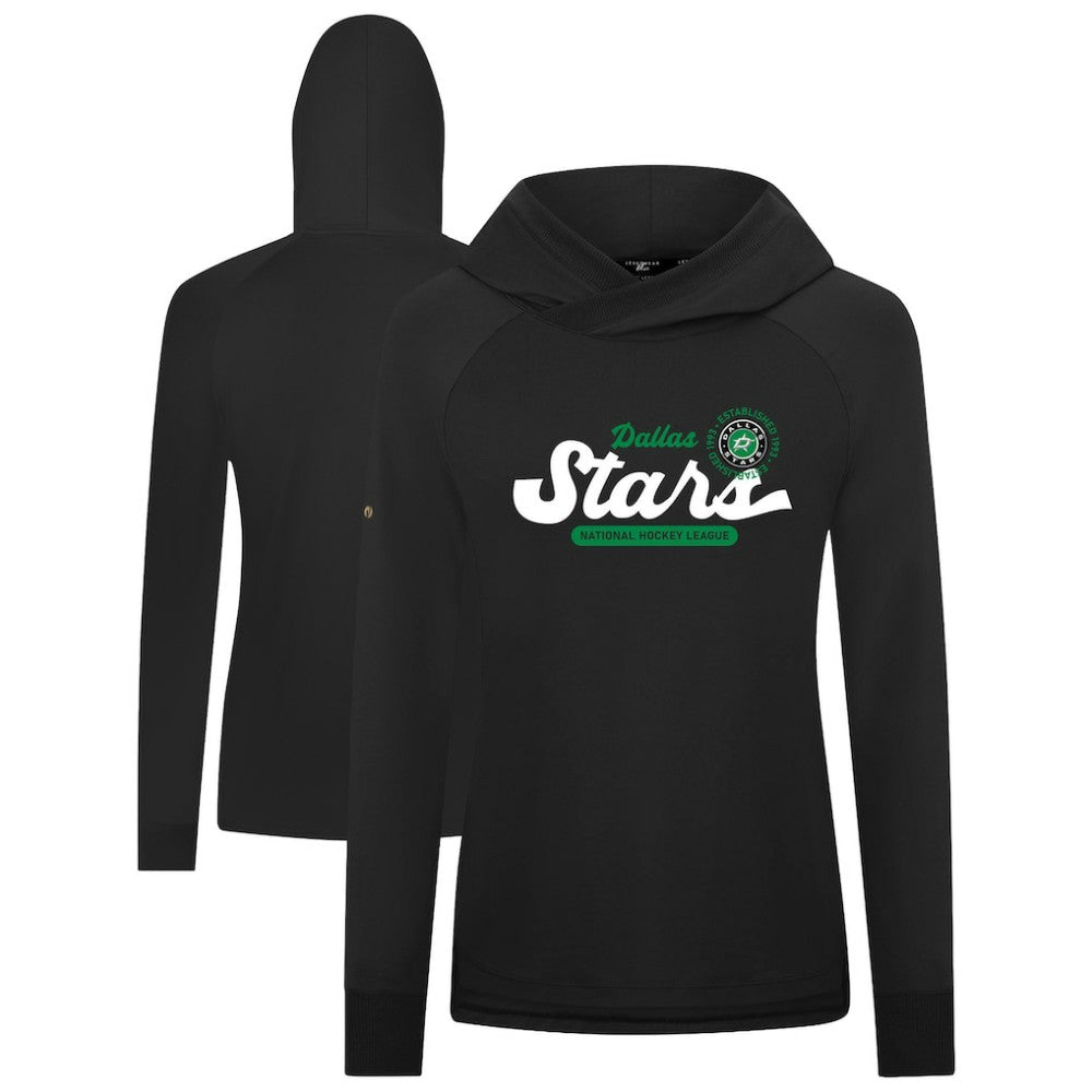 Dallas Stars Levelwear Women's Slender Monument Raglan Pullover Hoodie - Black Hoodies