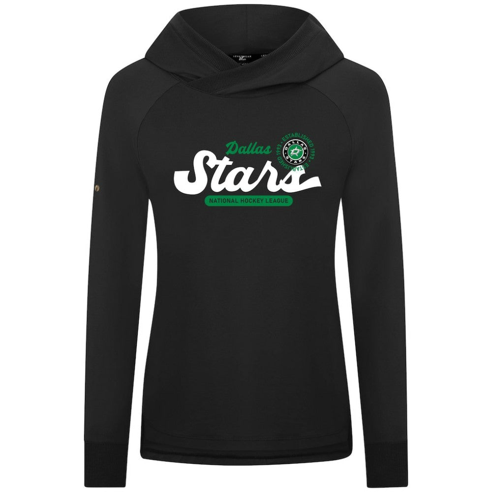 Dallas Stars Levelwear Women's Slender Monument Raglan Pullover Hoodie - Black Hoodies