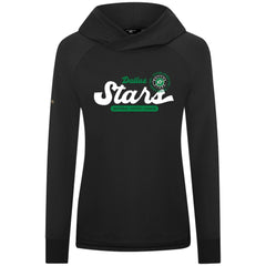 Dallas Stars Levelwear Women's Slender Monument Raglan Pullover Hoodie - Black Hoodies
