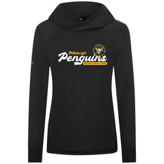 Pittsburgh Penguins Levelwear Women's Slender Monument Raglan Pullover Hoodie - Black Hoodies