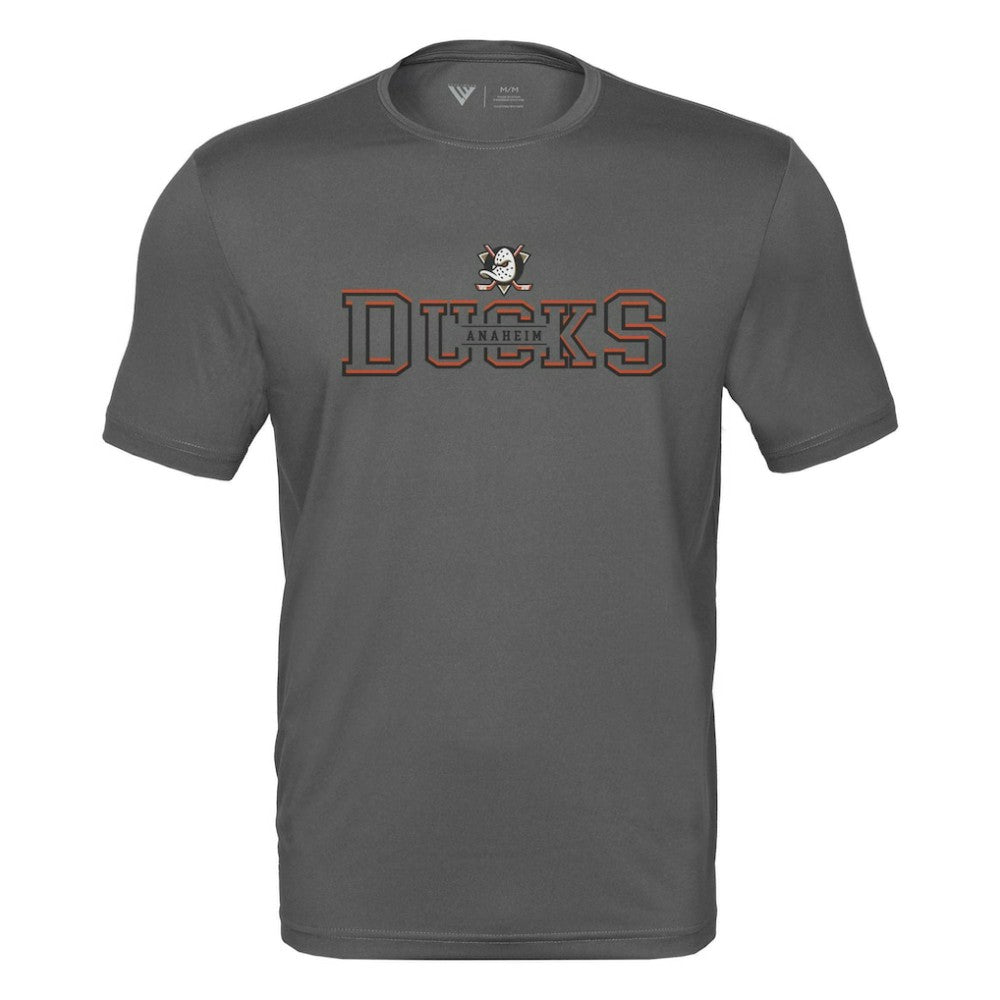 Anaheim Ducks Levelwear Anthem Journey Performance T-Shirt - Charcoal T-shirts