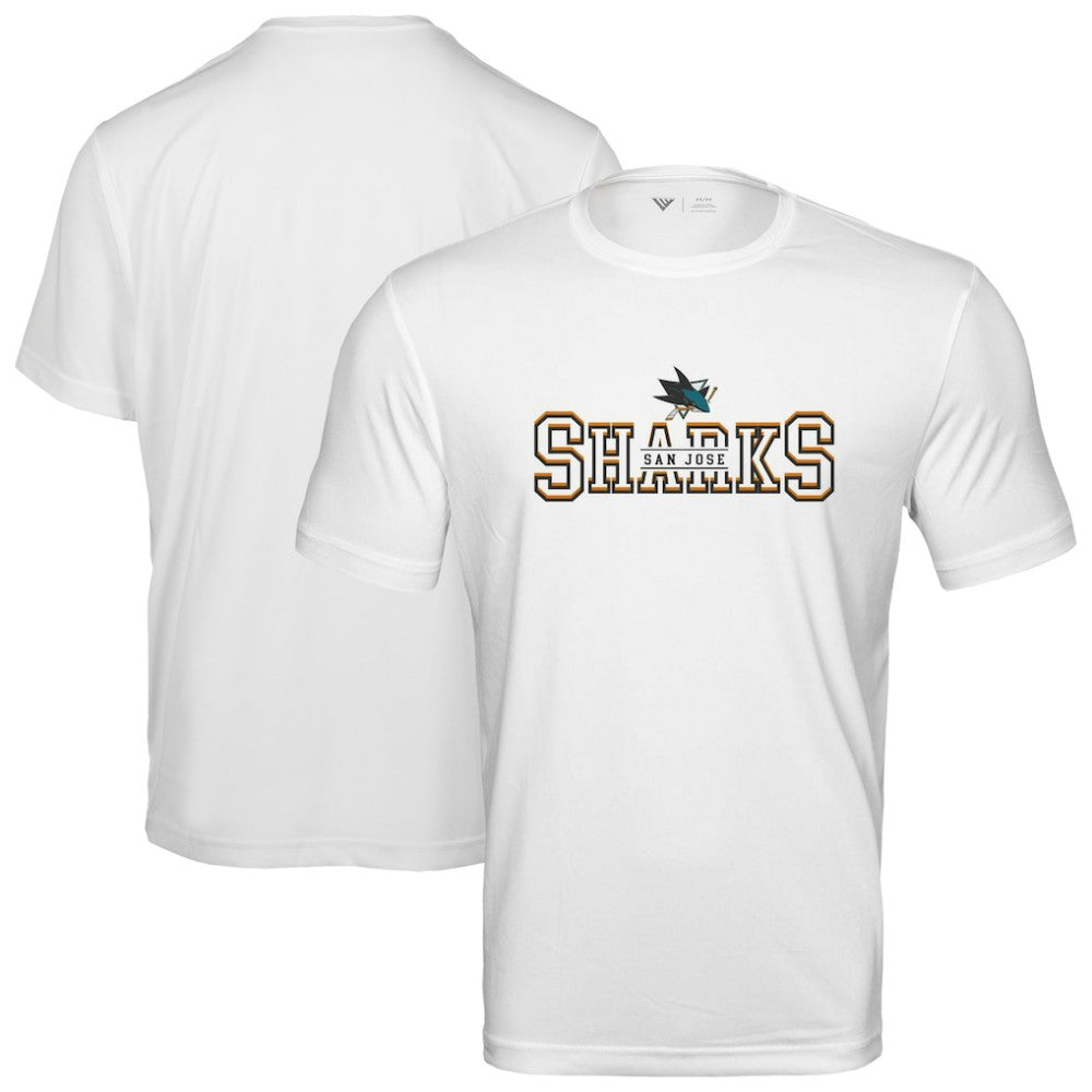 San Jose Sharks Levelwear Anthem Journey Performance T-Shirt - White T-shirts
