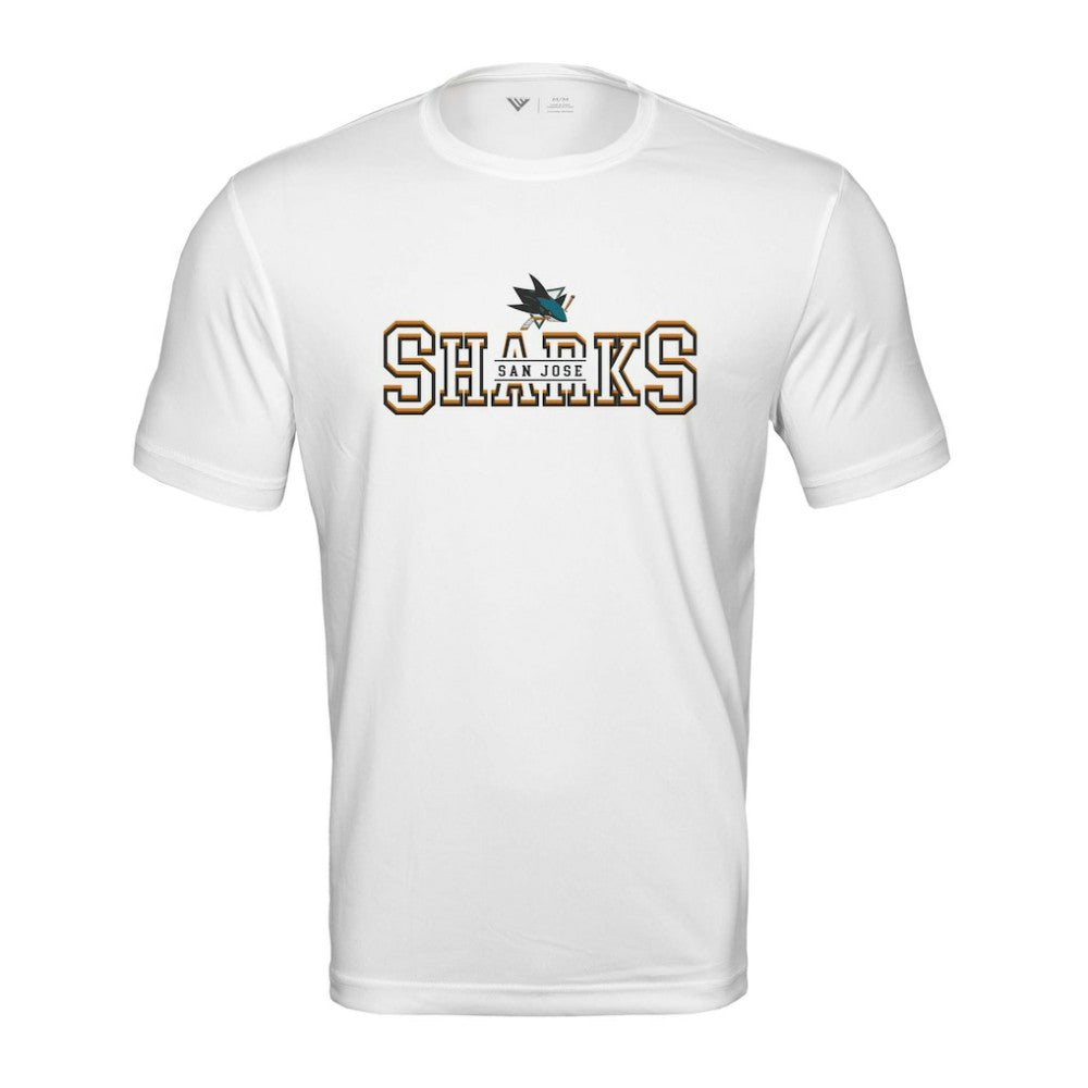 San Jose Sharks Levelwear Anthem Journey Performance T-Shirt - White T-shirts