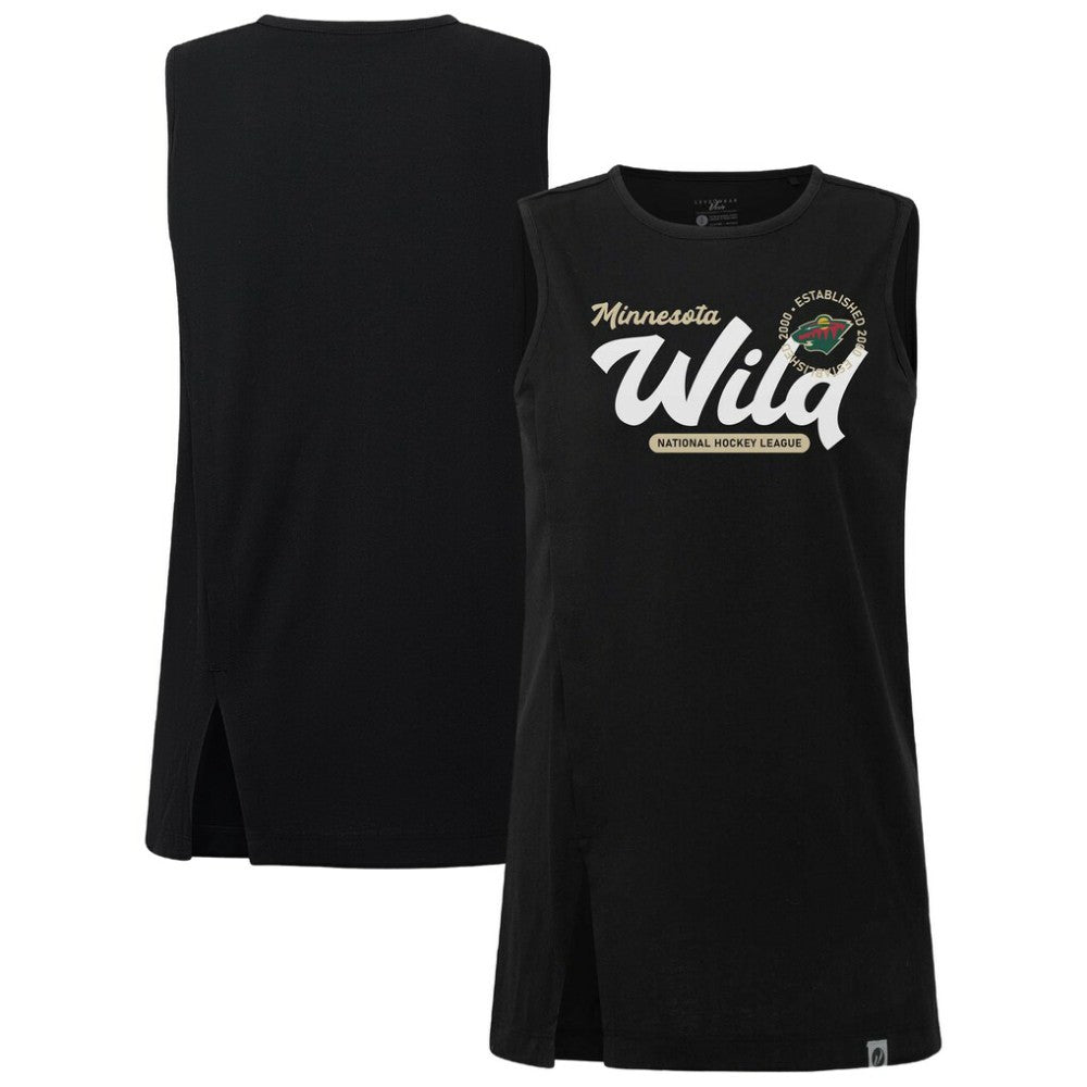 Minnesota Wild Levelwear Women's Influx Monument Tank Top - Black Tank Top