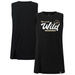 Minnesota Wild Levelwear Women's Influx Monument Tank Top - Black Tank Top