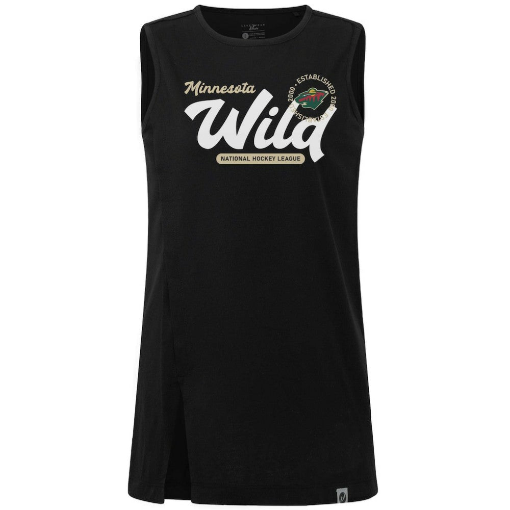 Minnesota Wild Levelwear Women's Influx Monument Tank Top - Black Tank Top