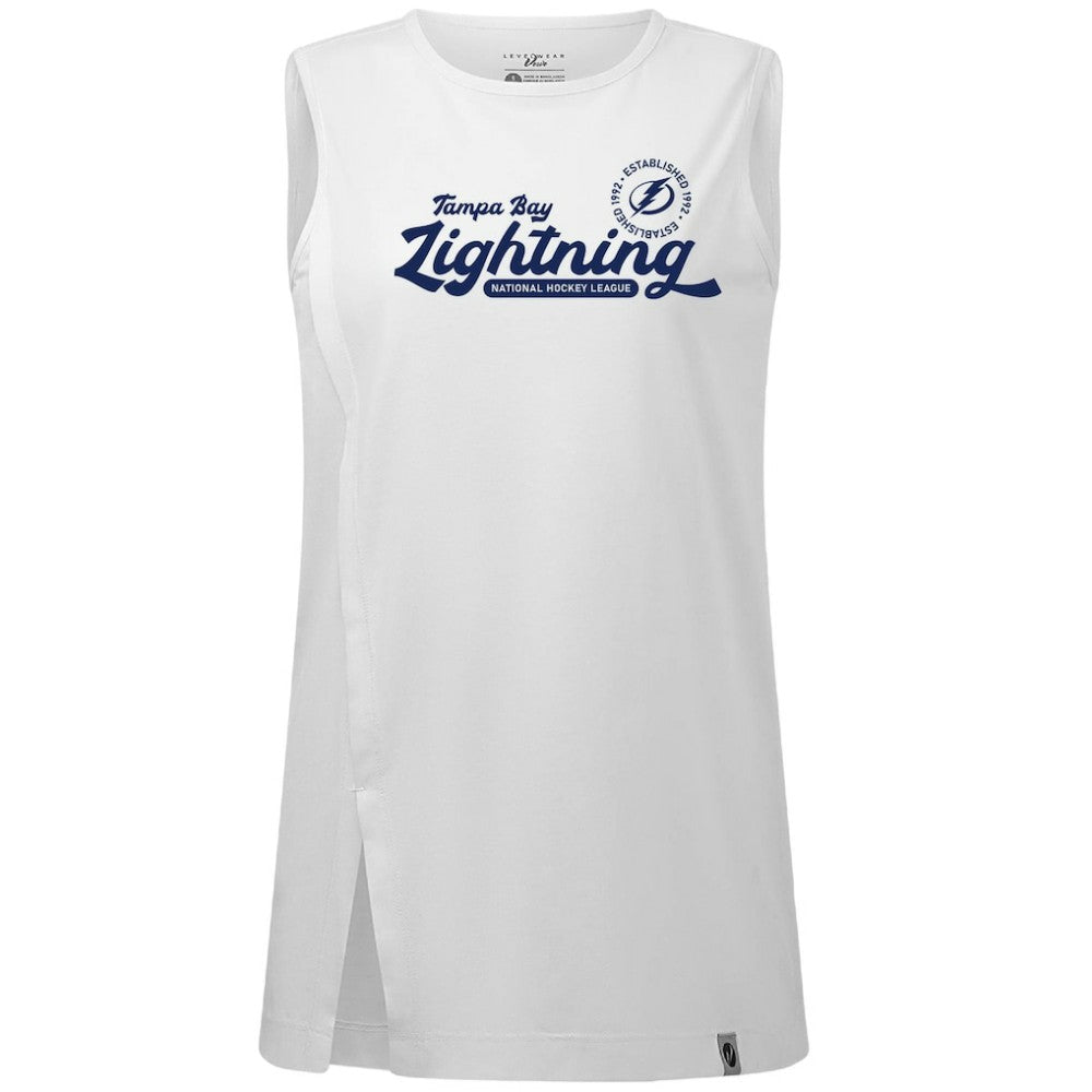 Tampa Bay Lightning Levelwear Women's Influx Monument Tank Top - White Tank Top