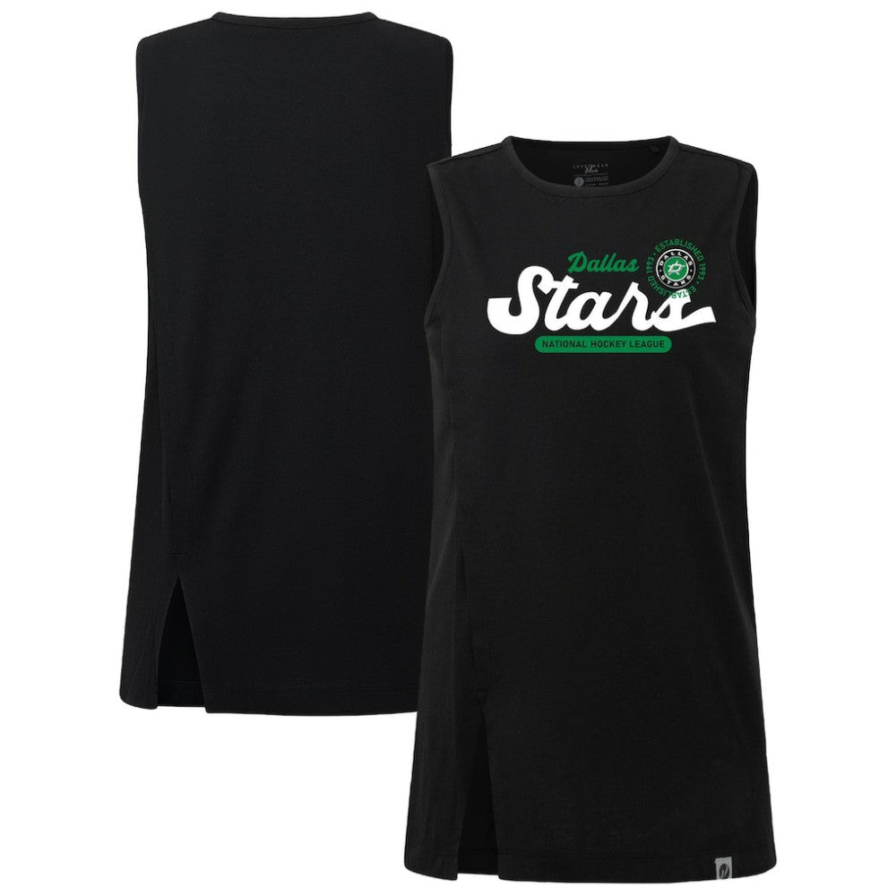 Dallas Stars Levelwear Women's Influx Monument Tank Top - Black Tank Top