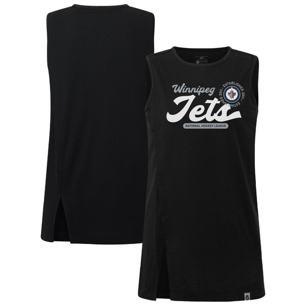 Winnipeg Jets Levelwear Women's Influx Monument Tank Top - Black Tank Top