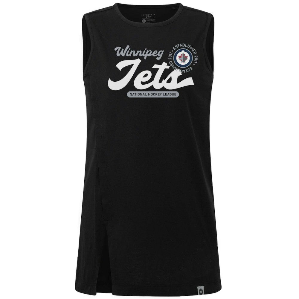 Winnipeg Jets Levelwear Women's Influx Monument Tank Top - Black Tank Top