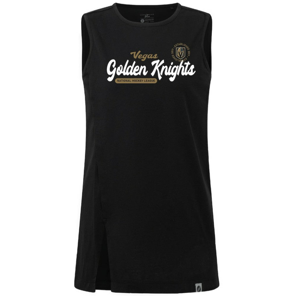 Vegas Golden Knights Levelwear Women's Influx Monument Tank Top - Black Tank Top